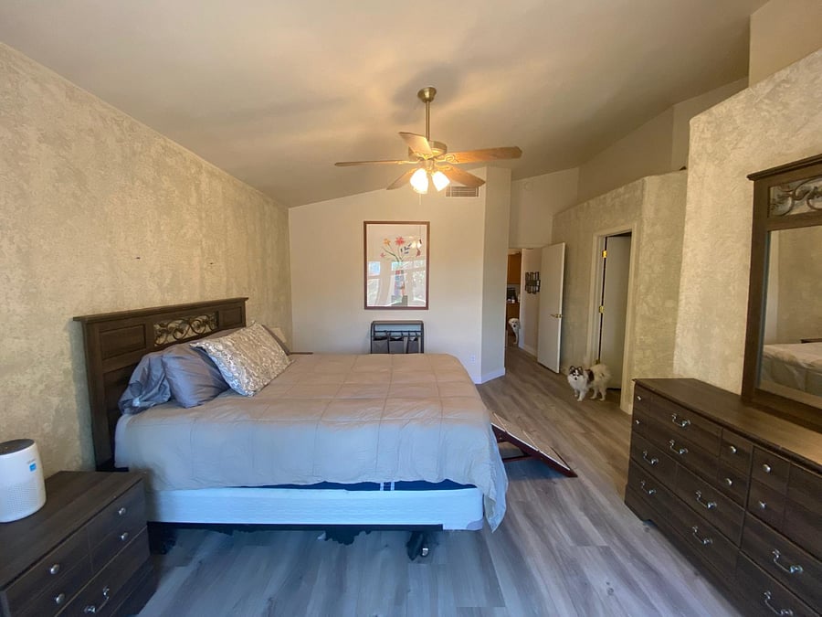 Master bedroom. Closet and master bath to the right