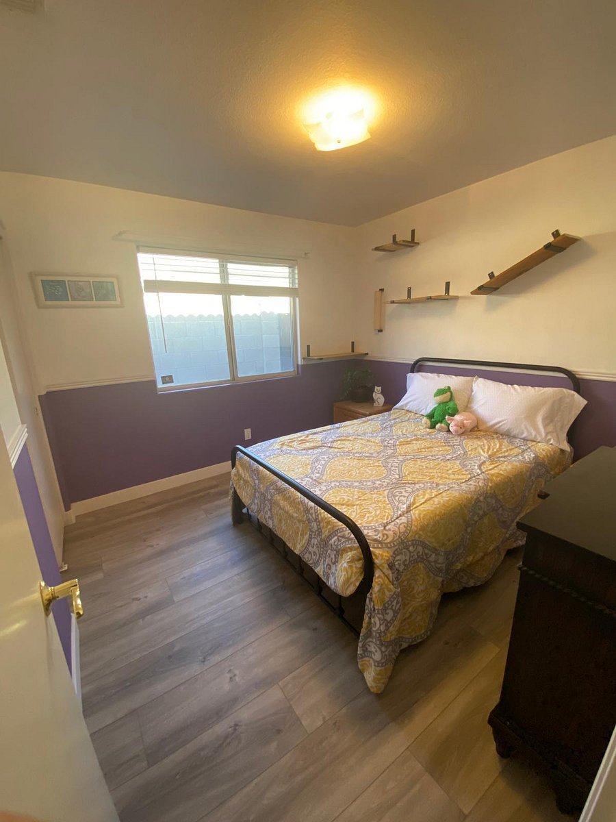 Full bed and cat shelves