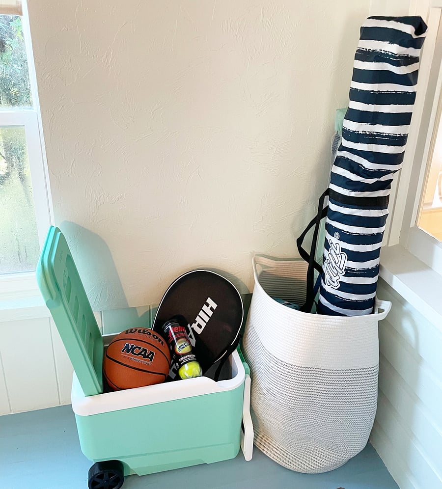 Beach & sport supplies provided.