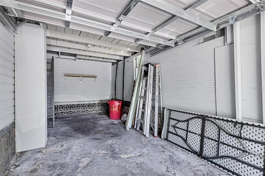 Small attached garage