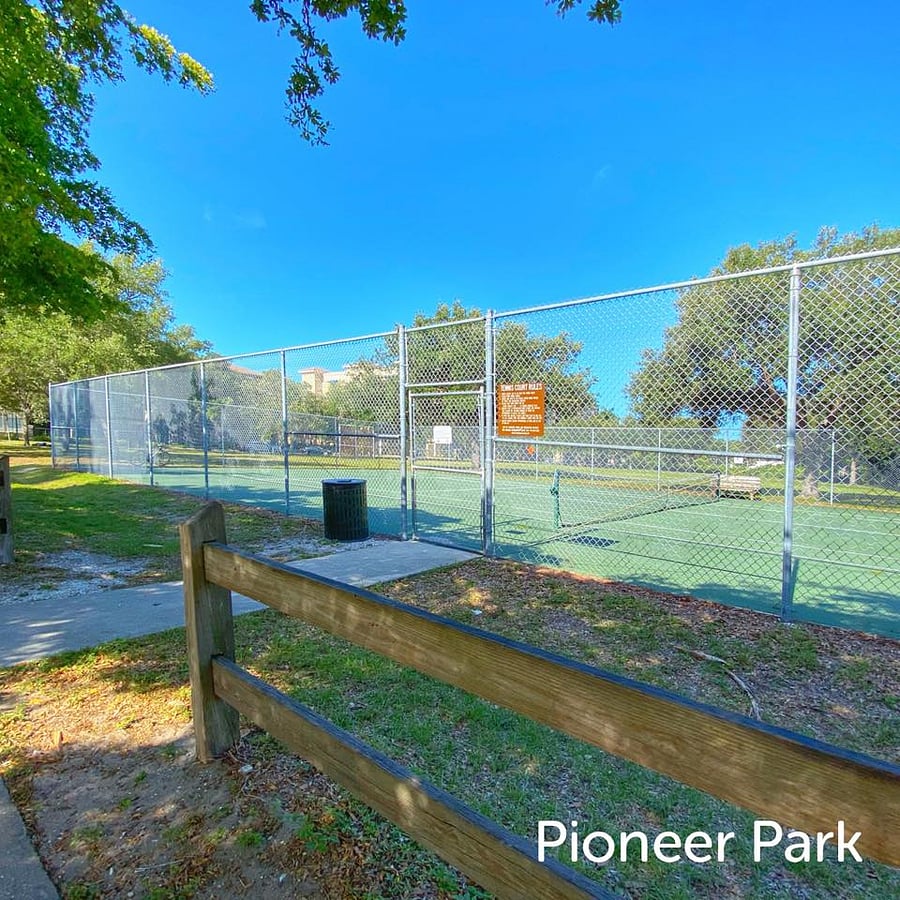 Pioneer park free tennis court 2 blocks from house