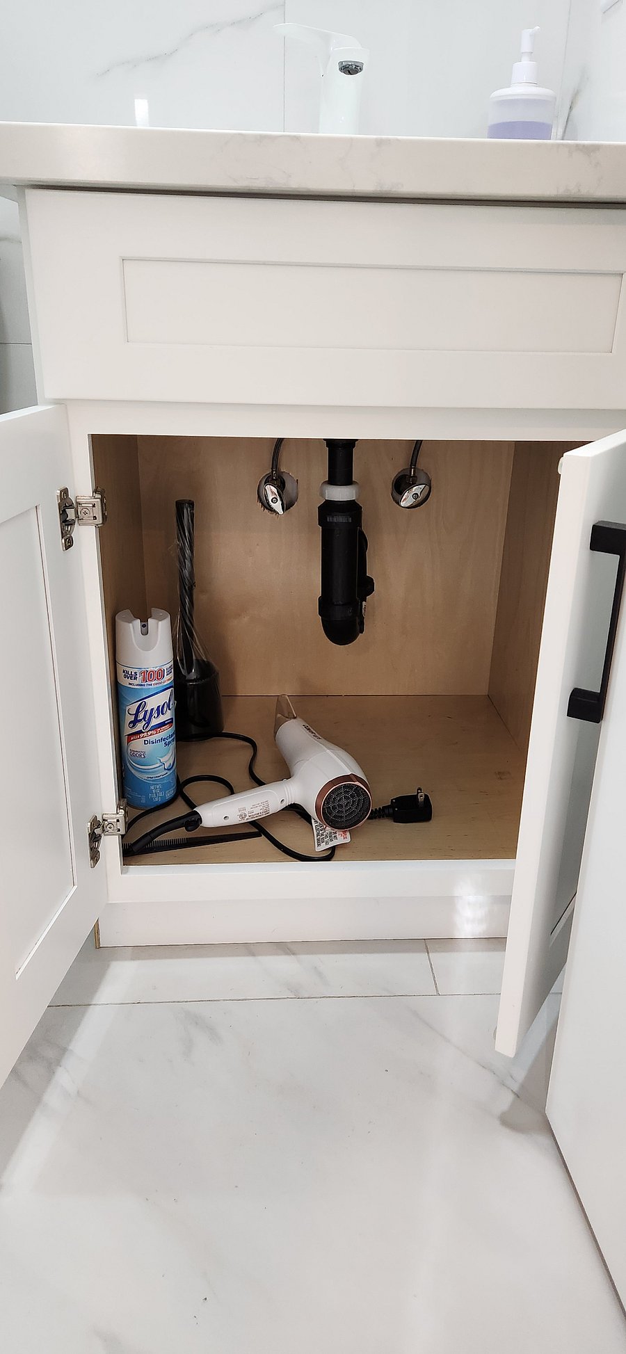 Hair dryer in 3 bathrooms