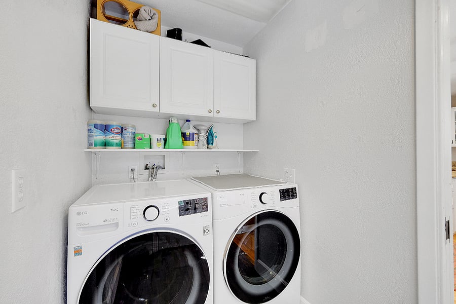 Laundry room with washer and dryer