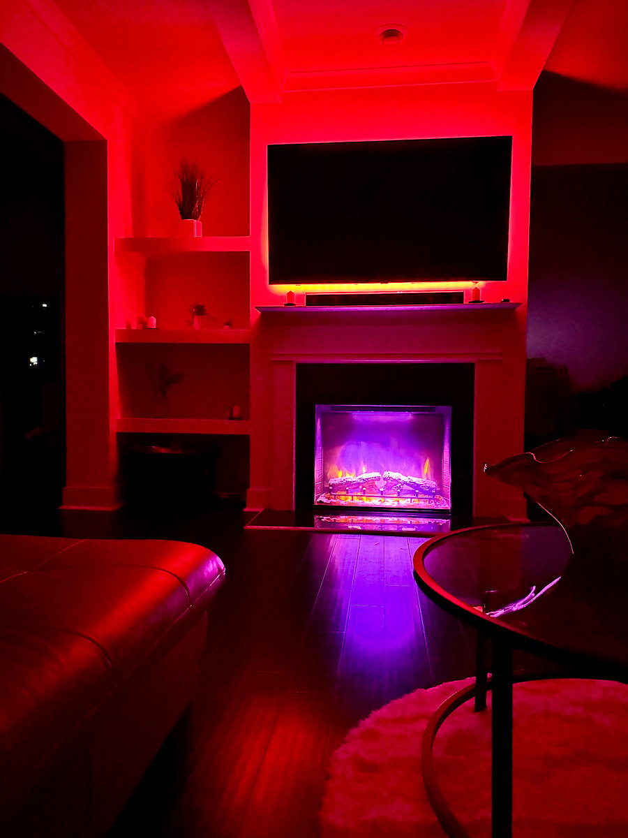 Heated Electric Fireplace 