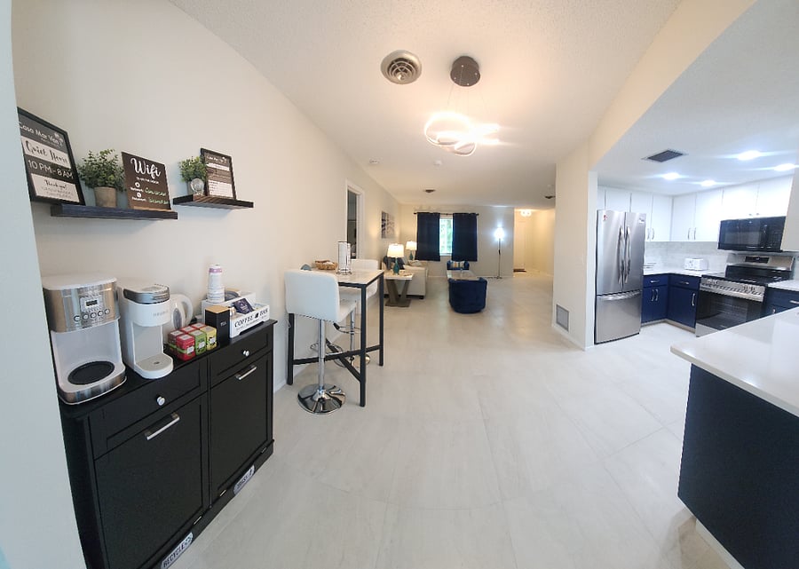 Panoramic Interior taken from Dining Room
