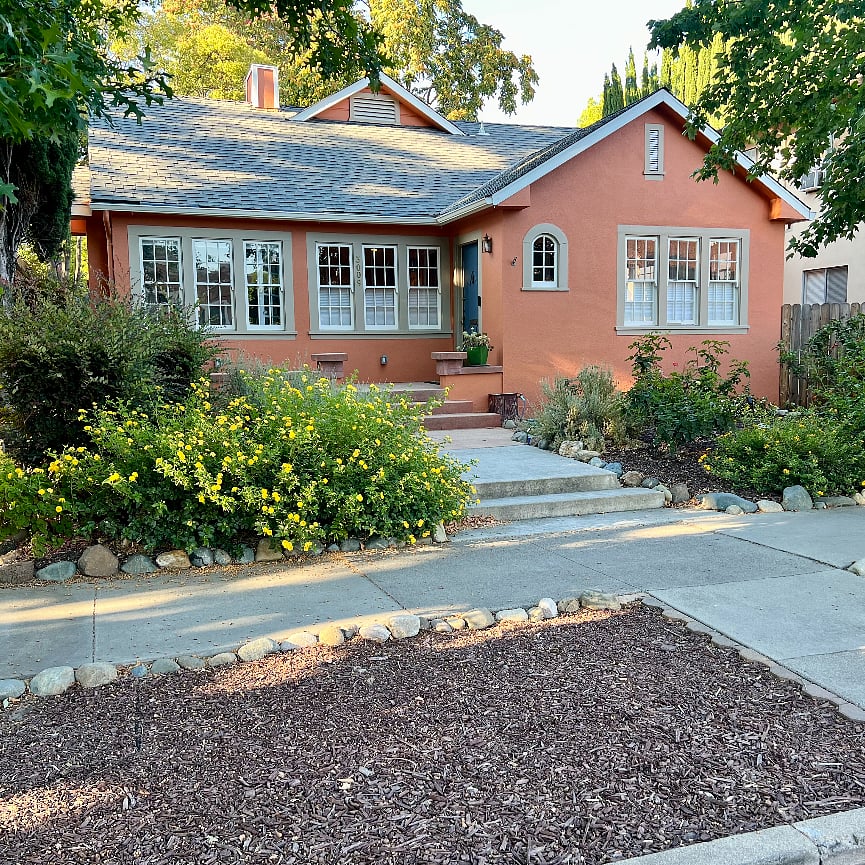 View from the street. While you'll have a dedicated space in the back, street parking is almost always available along F St. Located just half a block from McKinley Park and a few blocks from an array of Midtown restaurants!