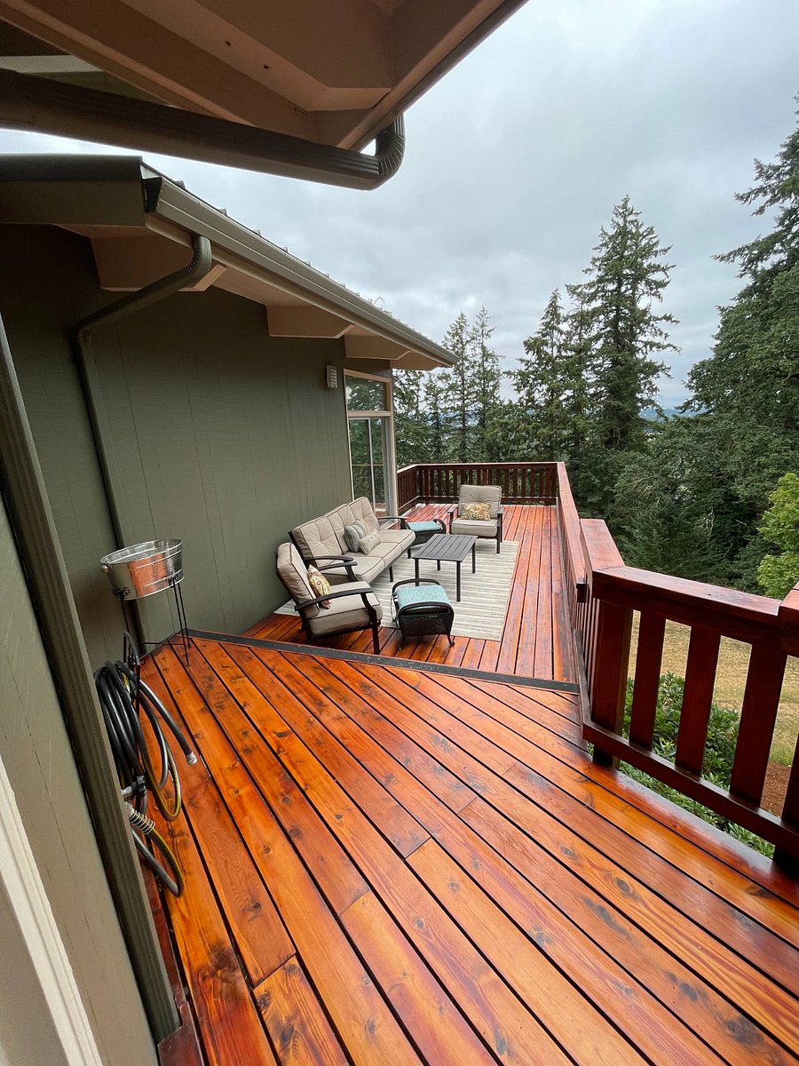 Main deck view off living room and dining room