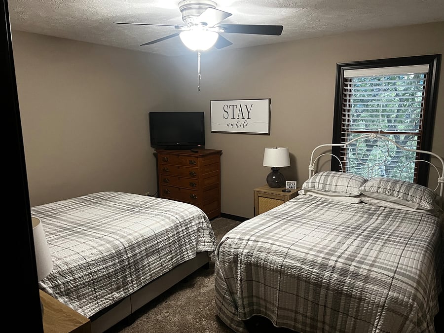 Queen and full side bed in bedroom 2