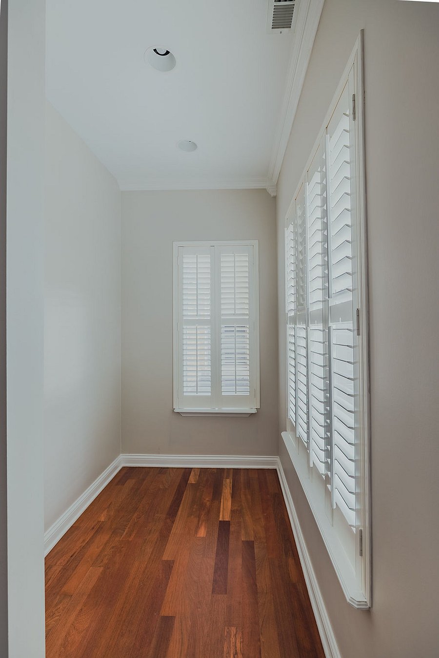 Additional closet space with double-rod clothing racks