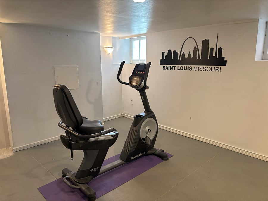 Work up a sweat with the Nordic recumbent bike in the basement