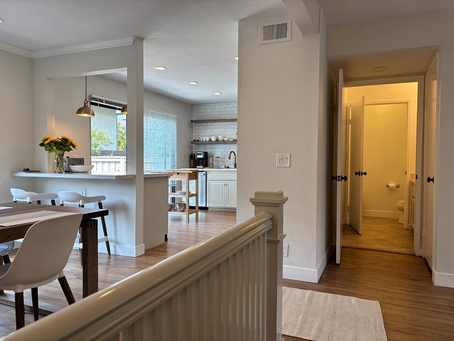 Dining room, kitchen, powder room