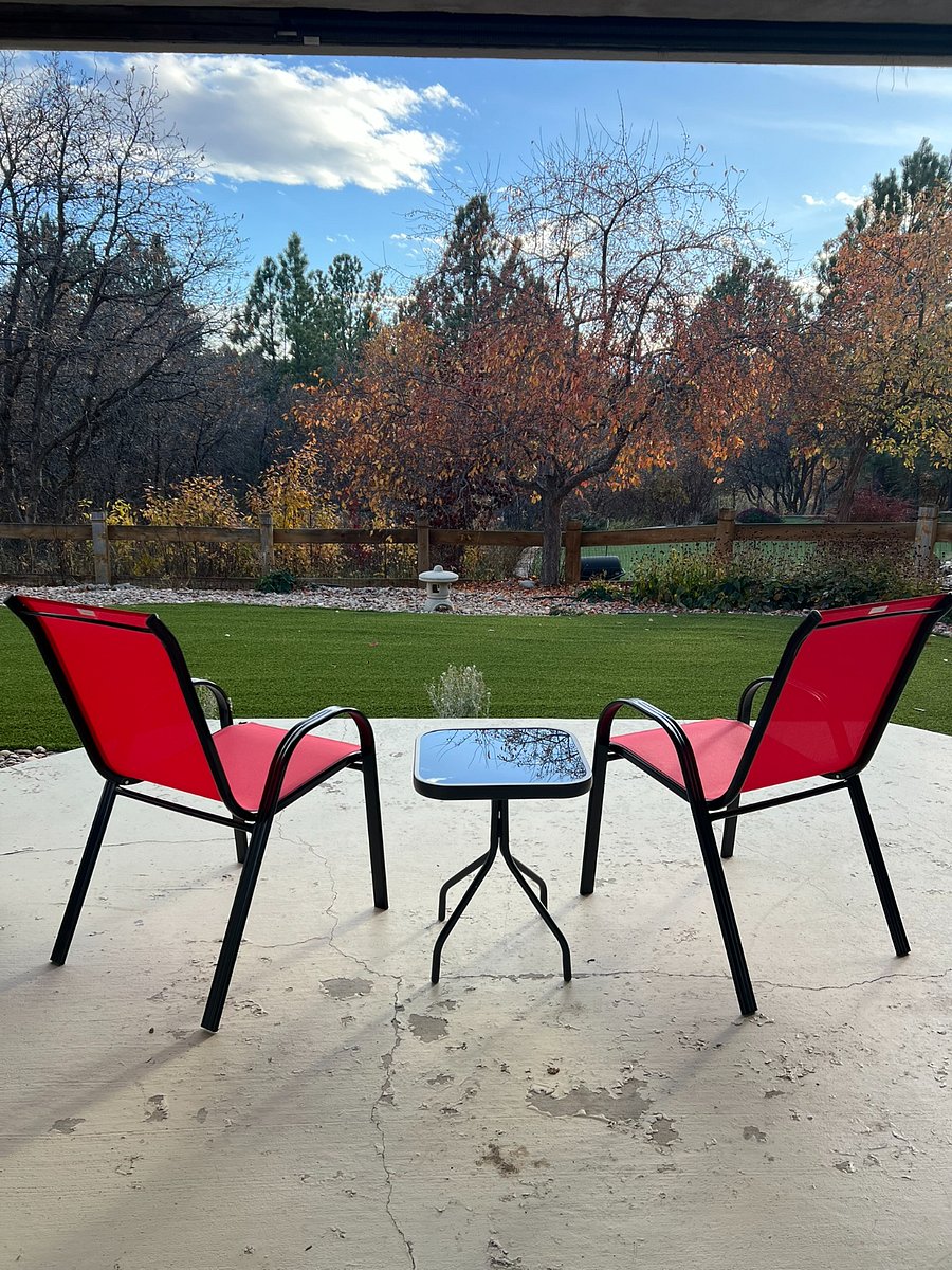 Walk-out patio with views of the landscaped backyard and greenbeltquiet and serene.