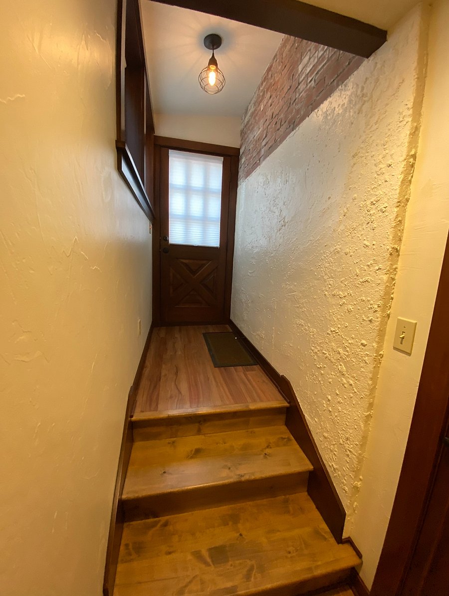Headed towards the exit/entrance from the inside.