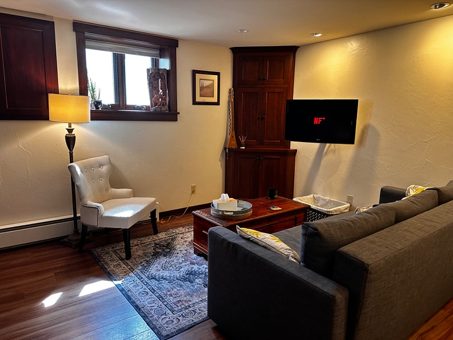 TV is adjustable to any room space in the studio
