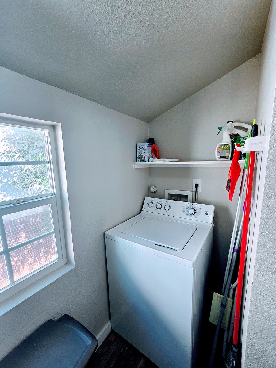 Washer in the laundry area
