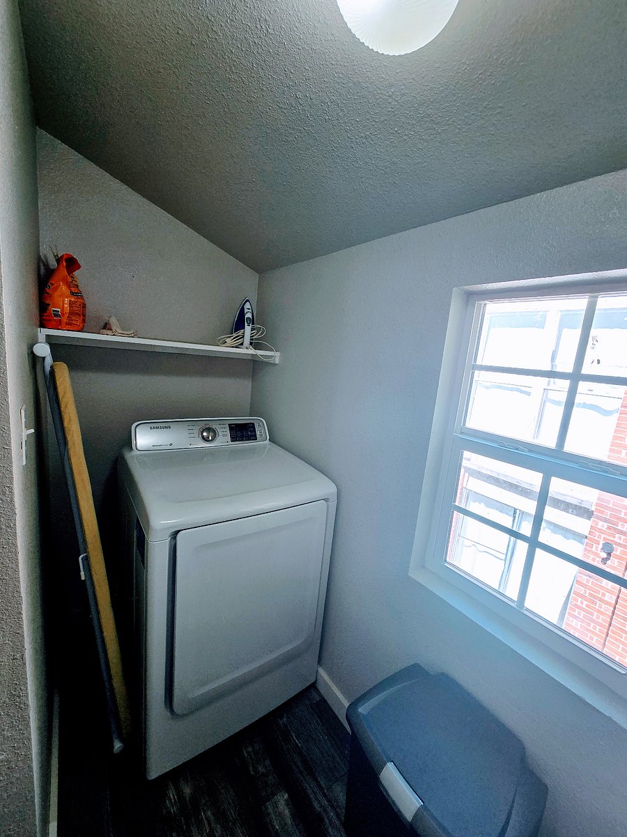 Dryer in the laundry area