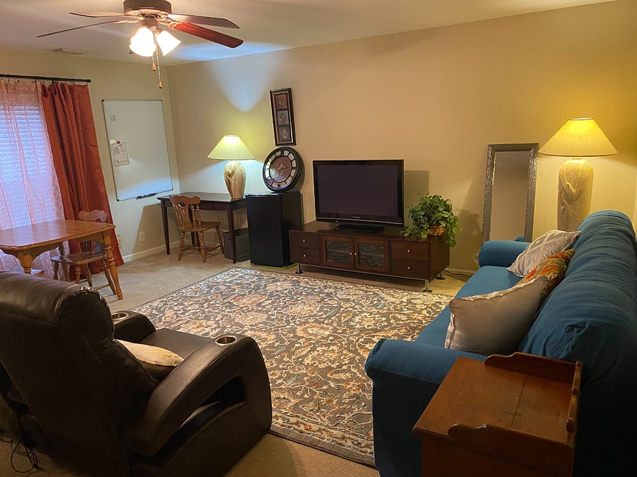 Private upstairs seating area