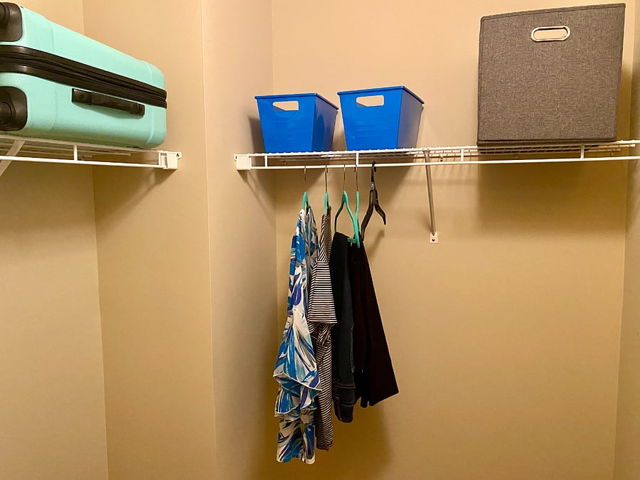 Spacious walk-in closet