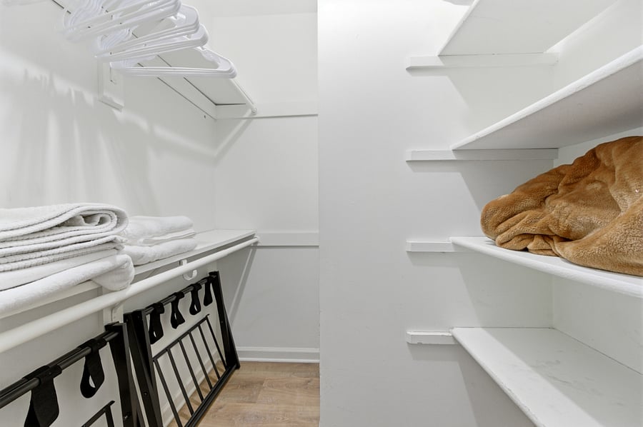 Walk in closet for Queen Bedroom 