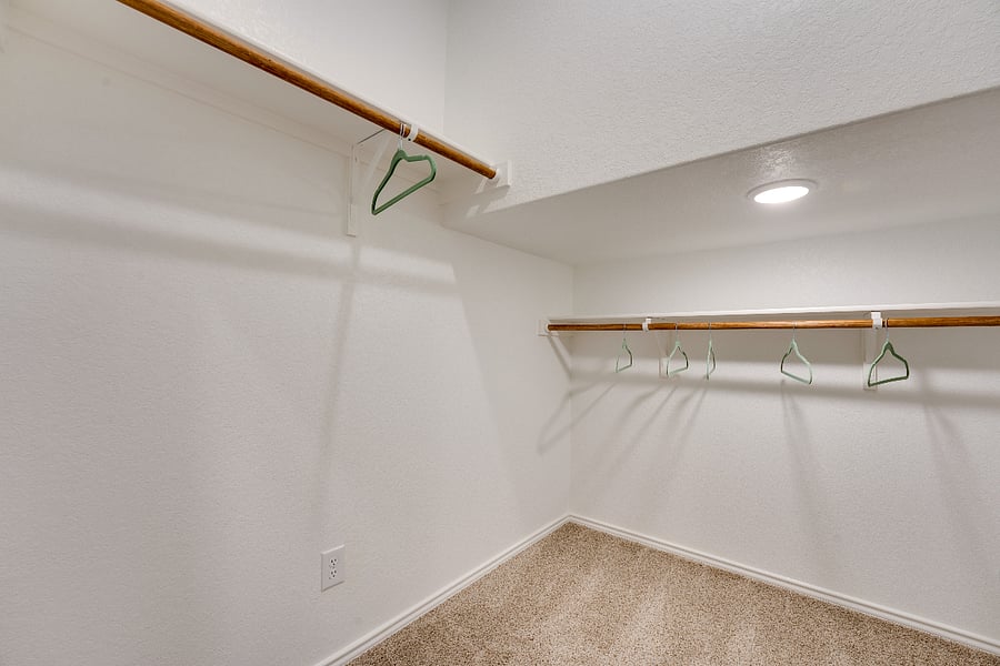 Good size walk in closet in Master