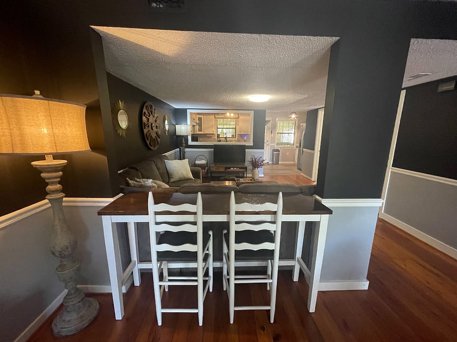 Additional counter space for Laptop or dining.