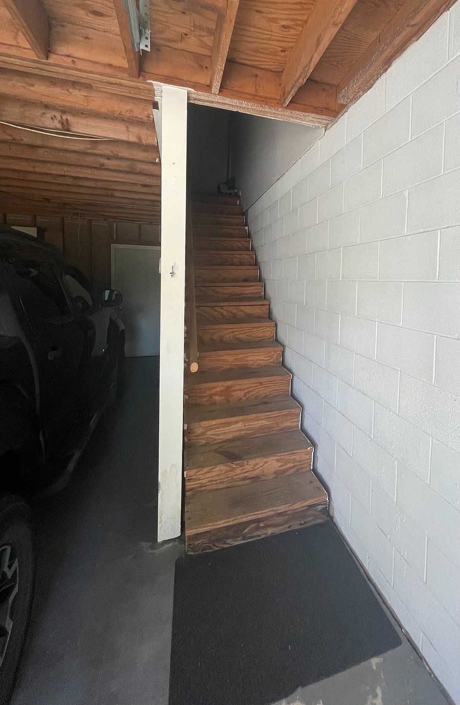 Stairs in garage to living room