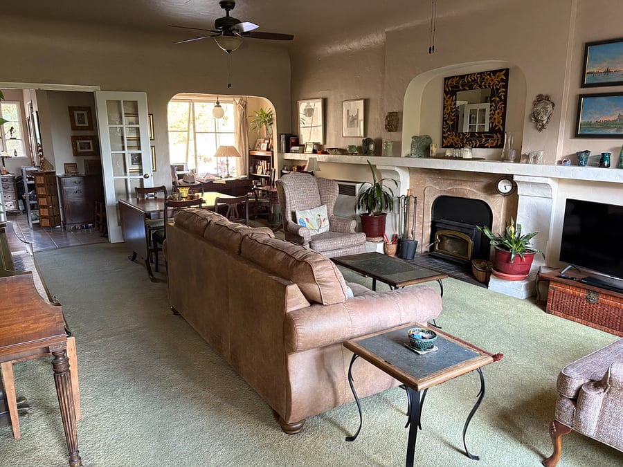 Living room from front door