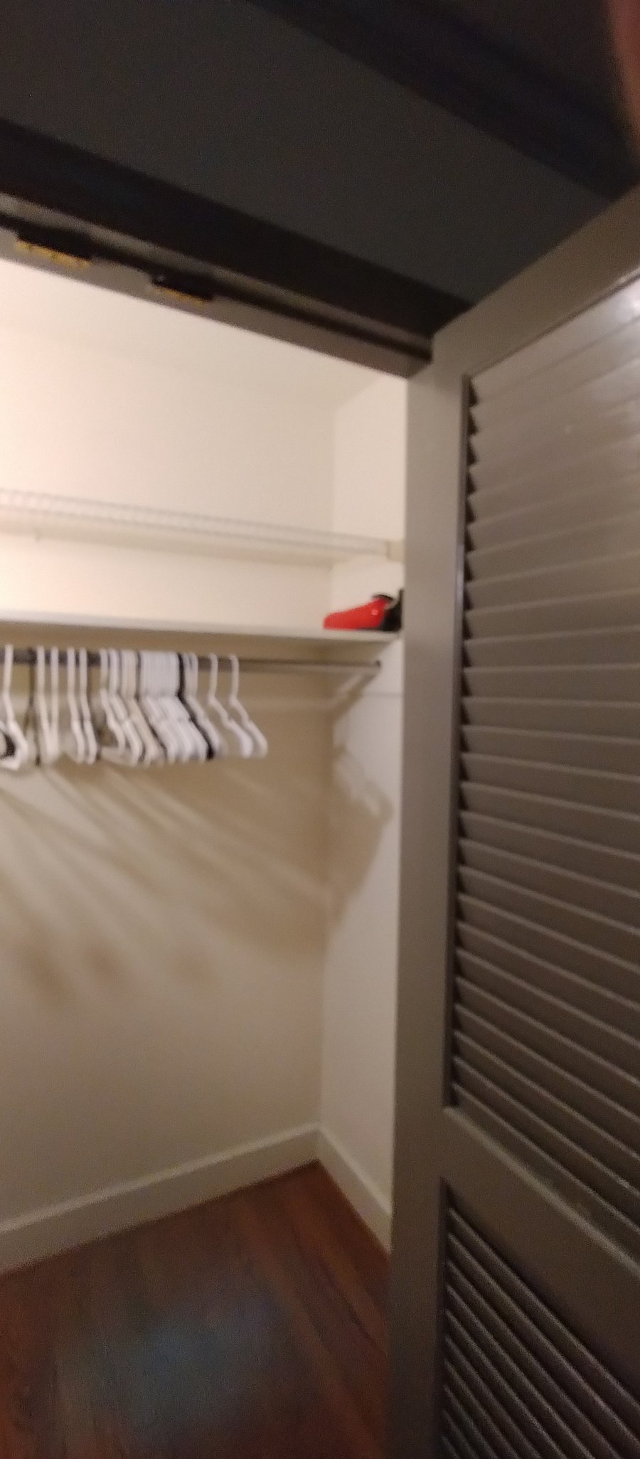 Primary closet with fire extinguisher