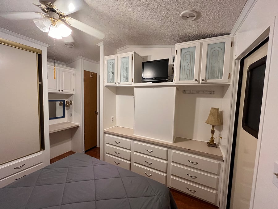 Plenty of closet and storage.