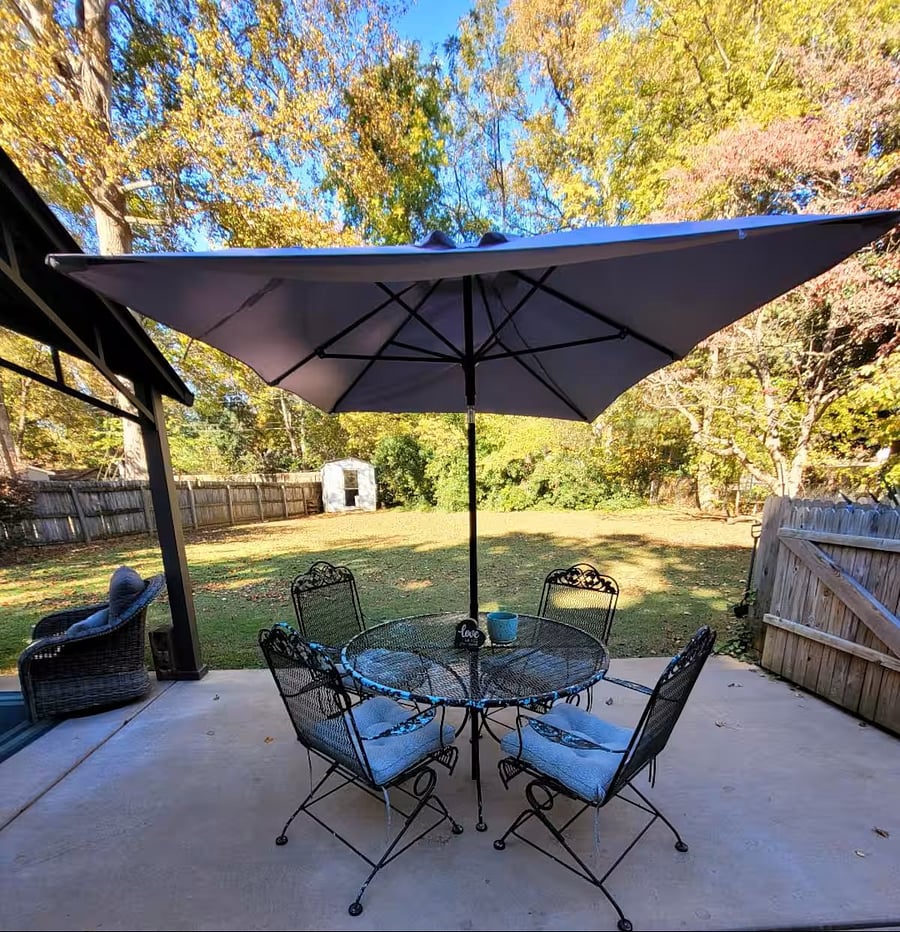 I loved sitting outside at this table to do work and enjoy nature, hope you do too.