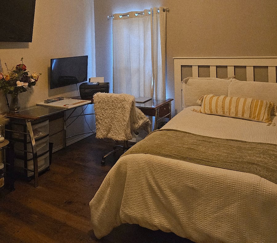 Wifi and smart TV included in your clean, quiet room.