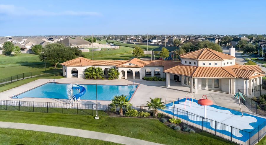 Relax at the pool house.