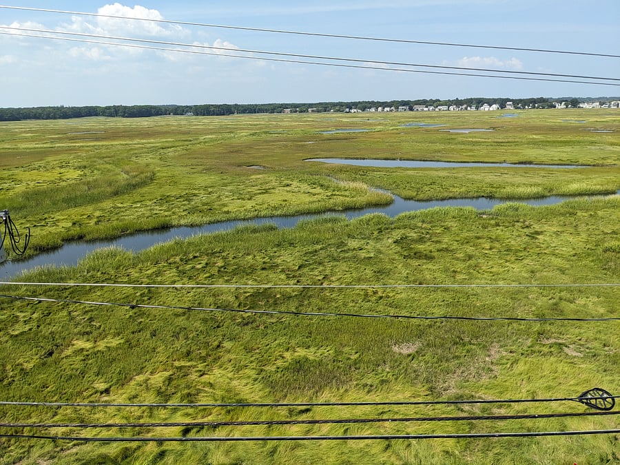 View of beautiful Conservation Salt Marsh from the deck