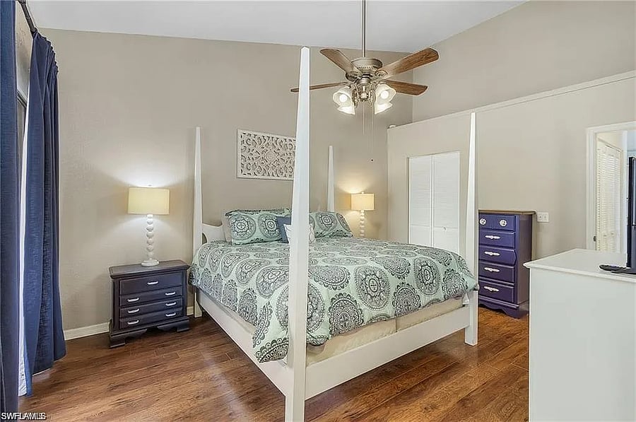 Master Bedroom closet is a walk-in with ample space for wardrobe and additional storage.