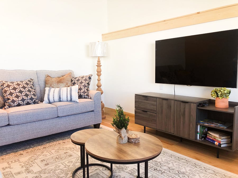 Downstairs living and entertainment room