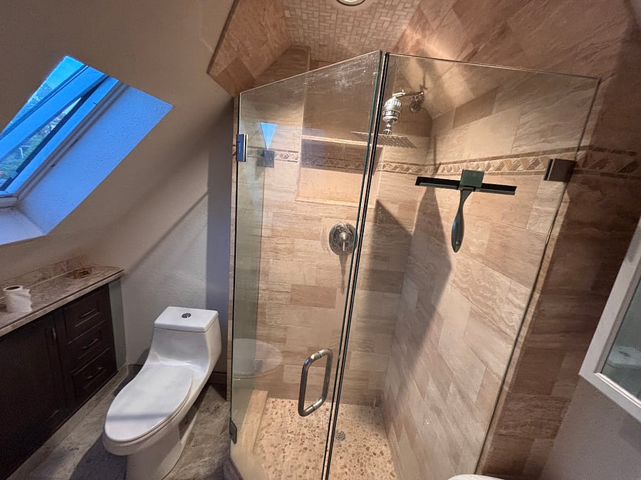 All tile bathroom