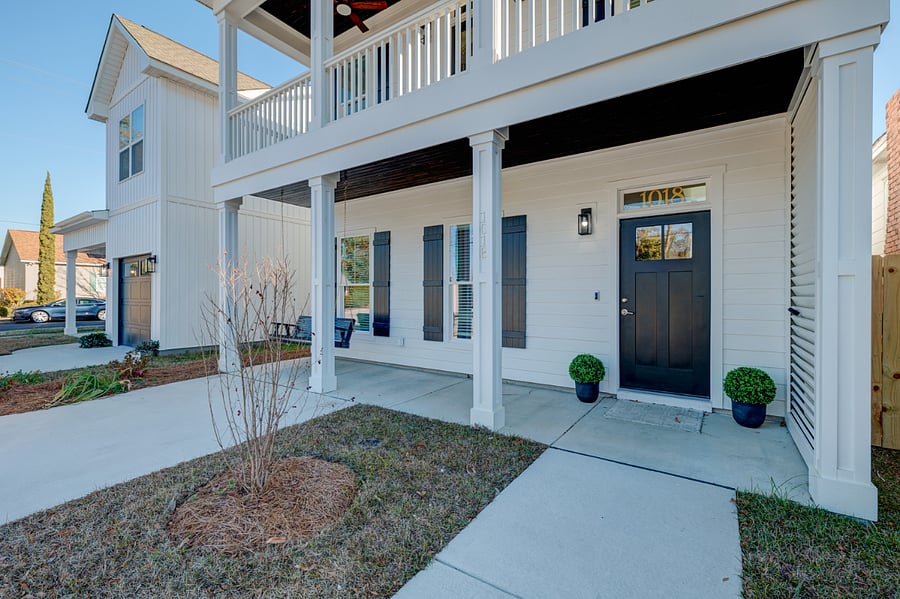 Front porch and driveway
