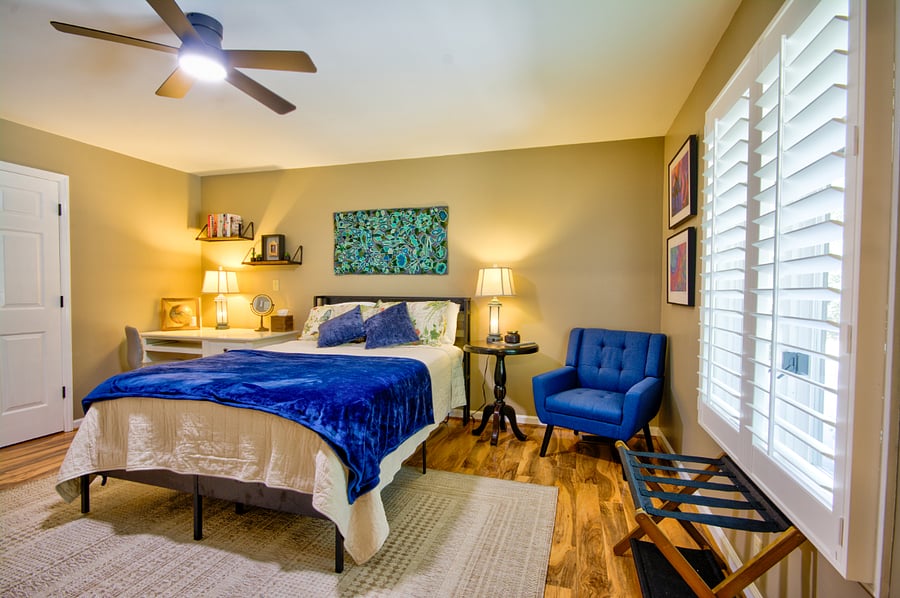 1st floor bedroom (queen bed) with ensuite bathroom
