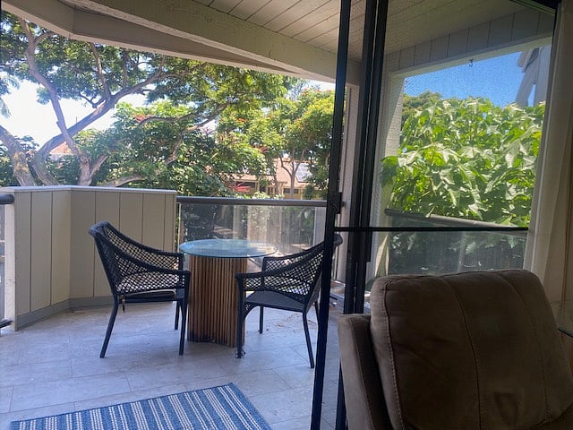 Lanai off the living room.