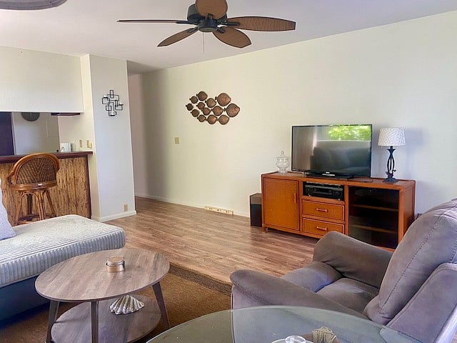 Living room TV and cabinet.