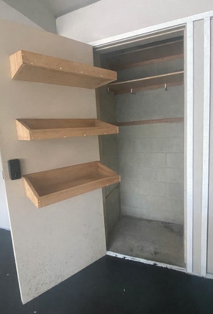 Condo owned one outside storage space with key pad security pad. Located near the condo's parking space.