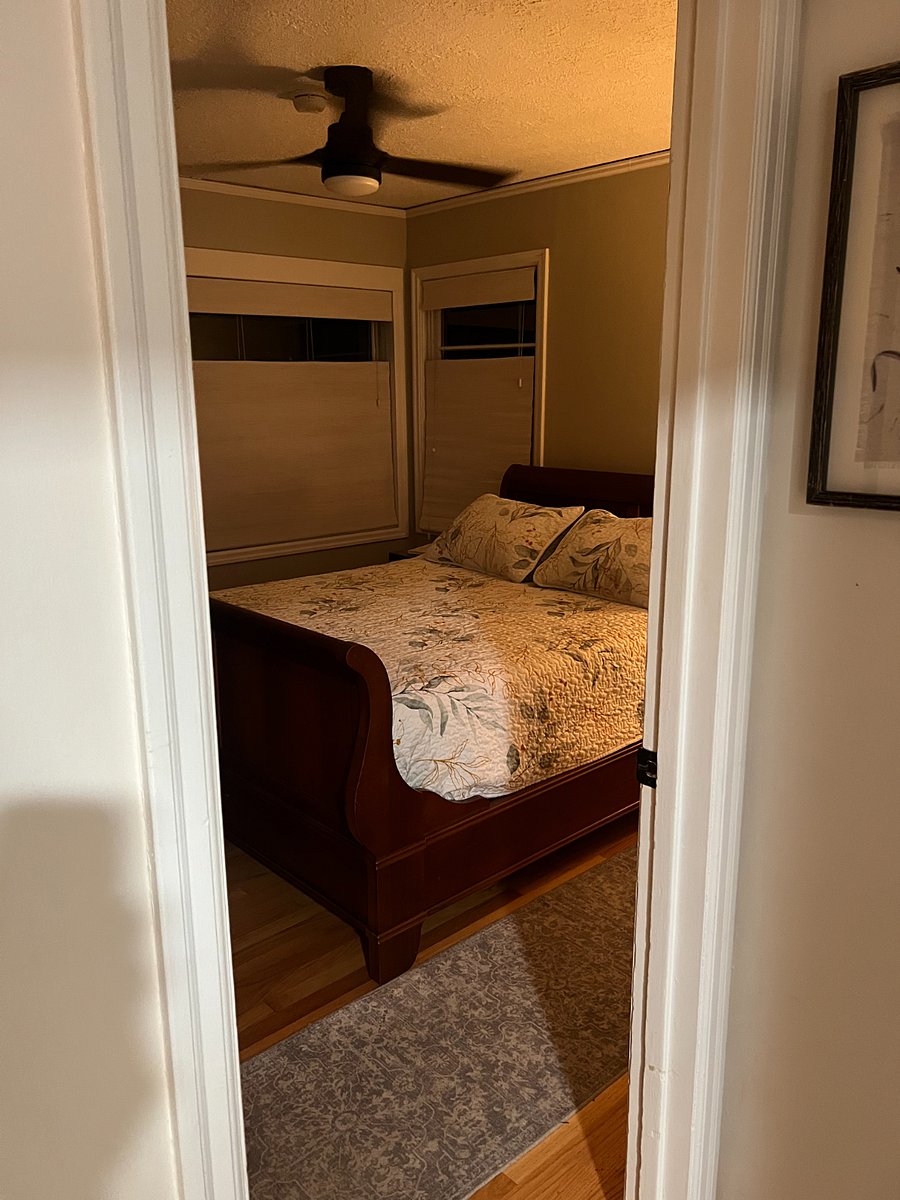 New furnishings are shown here in Master bedroom!