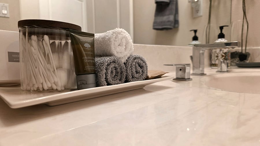 Starter of toiletries for every guest. Including shampoo, soaps & shower Gel.