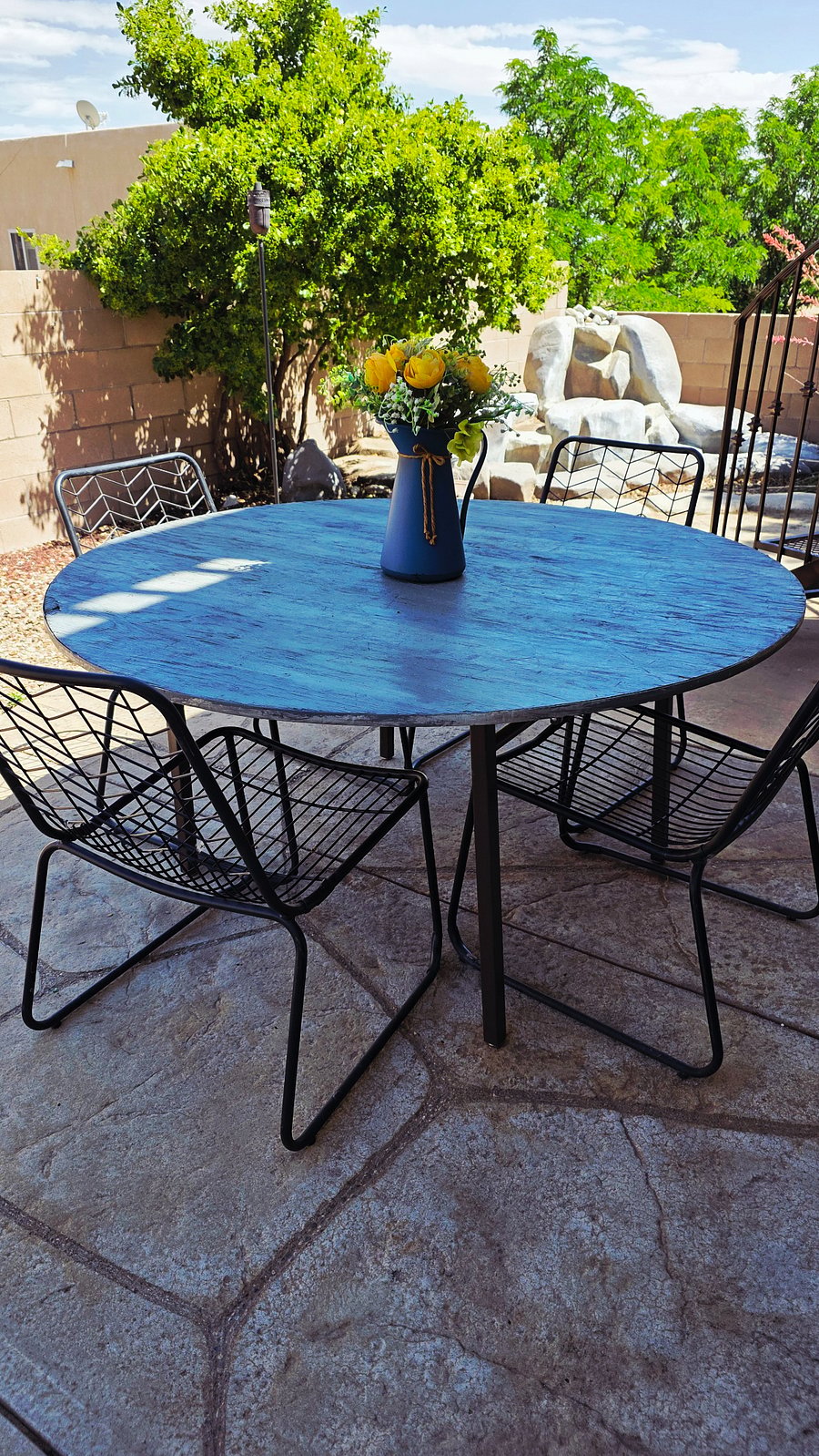 Outdoor covered patio for delicious morning coffee or late dinners.