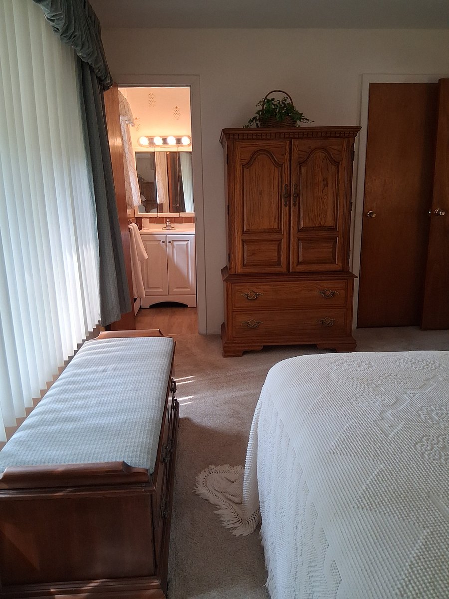 View of bathroom from master bedroom.