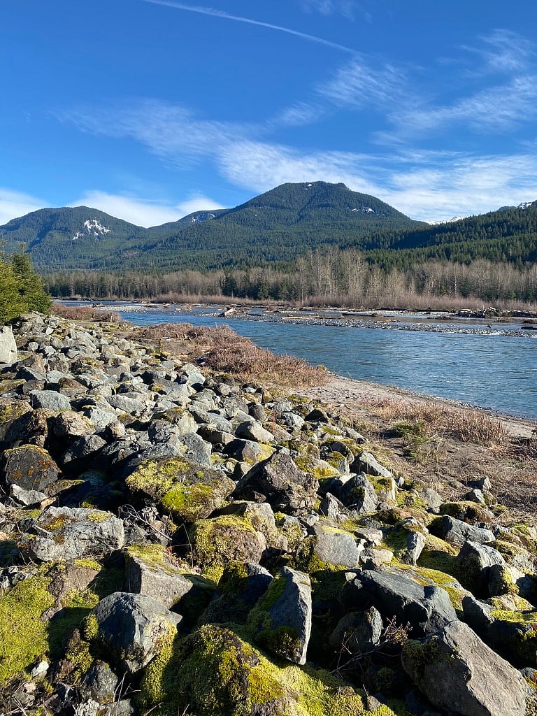 Just a 5 min walk to the Cowlitz River