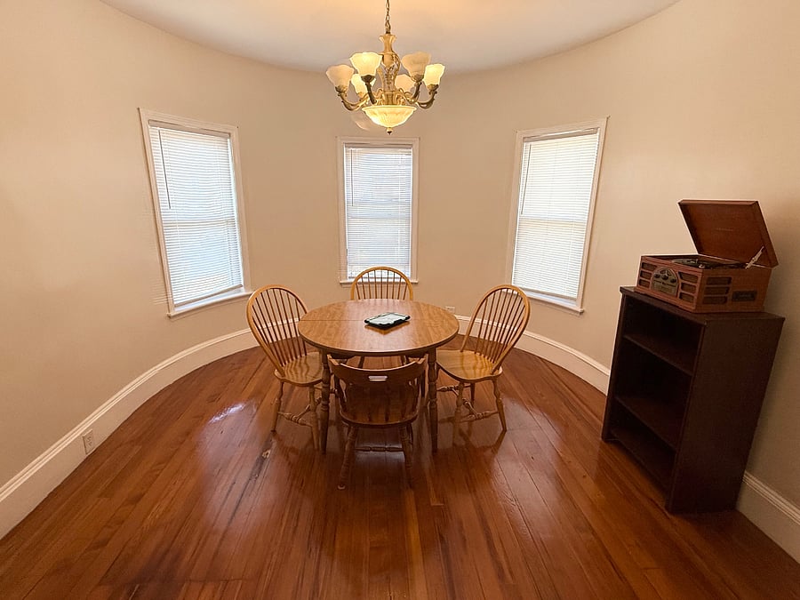 Dining area directly next to the living room area.