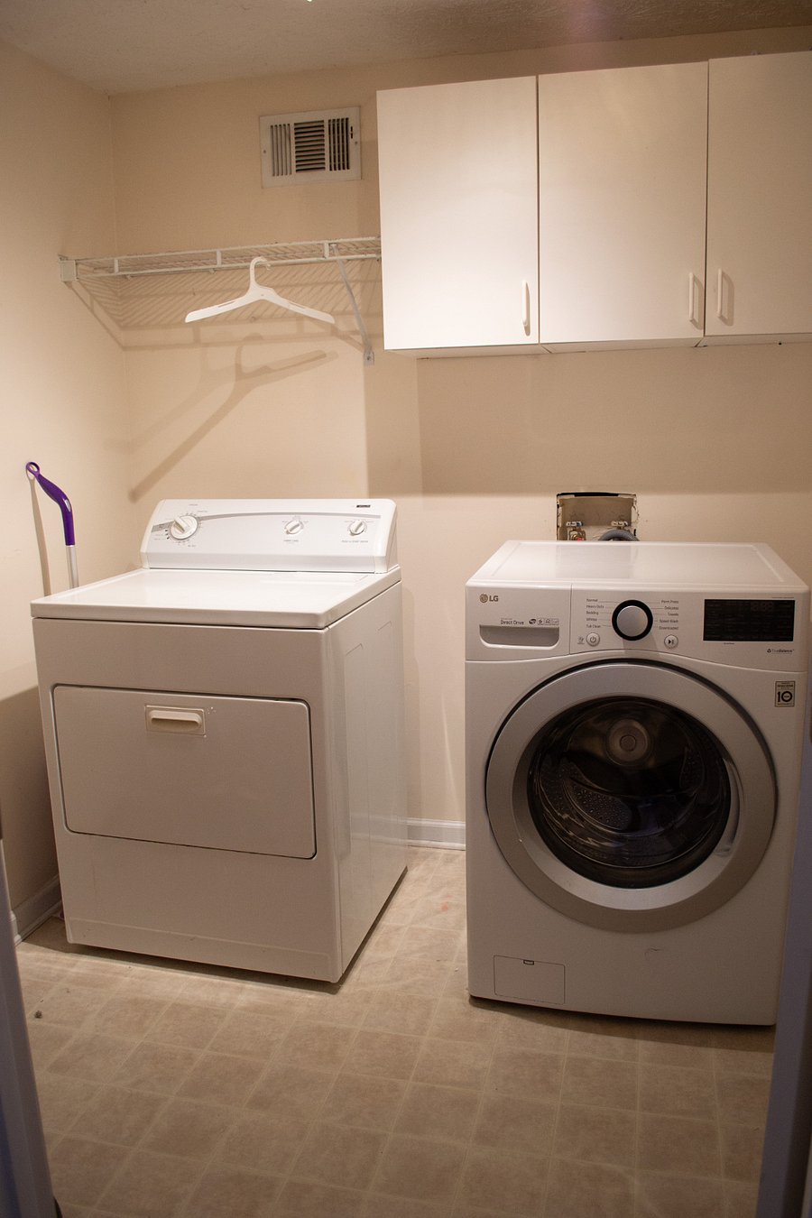 Washer and dryer are located in basement as well. It is share with landlord. We try and keep a schedule to make things easier.