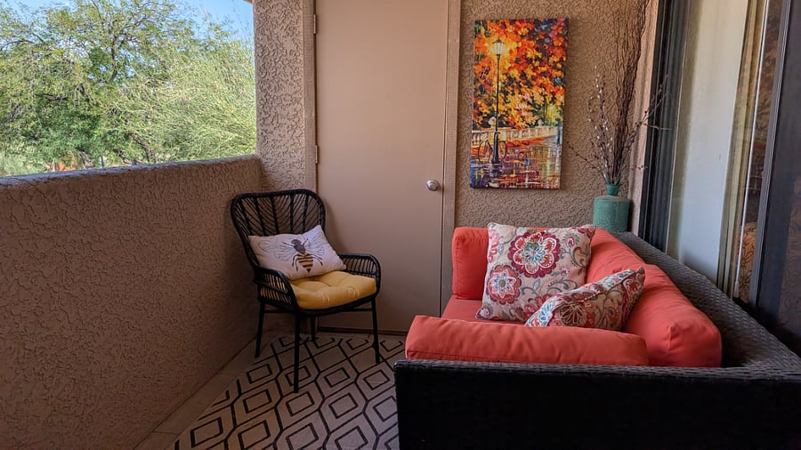 East facing back porch