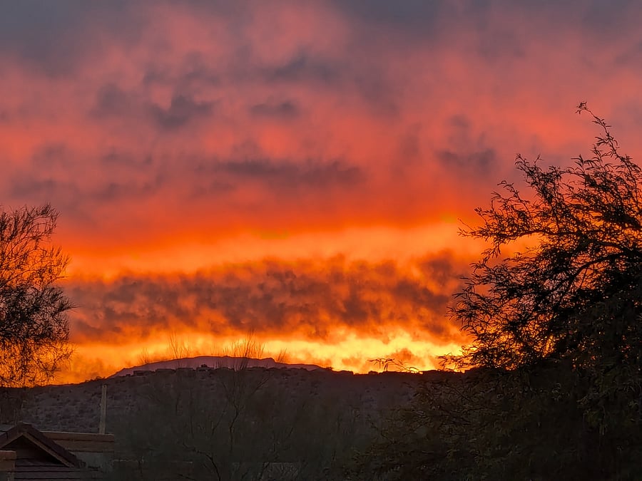 Sunrise from the back porch